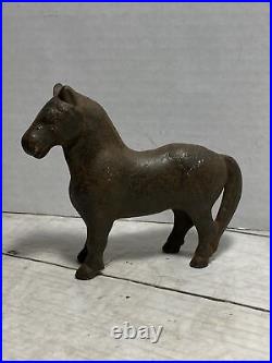 Vintage Horse Still Bank Cast Iron 4