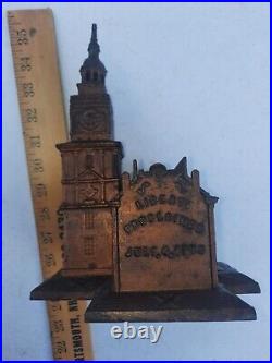 Vintage Independence Hall Cast Iron Coin Bank Created In 1875 By Enterprise Mfg