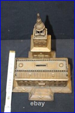 Vintage Independence Hall Cast Iron Coin Bank Created In 1875 By Enterprise Mfg