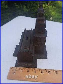 Vintage Independence Hall Cast Iron Coin Bank Created In 1875 By Enterprise Mfg