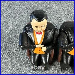 Vintage Lot Of 4 Tammany Cast Iron Mechanical Bank Man in Chair Untested
