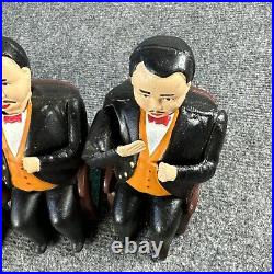 Vintage Lot Of 4 Tammany Cast Iron Mechanical Bank Man in Chair Untested
