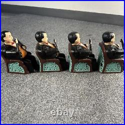 Vintage Lot Of 4 Tammany Cast Iron Mechanical Bank Man in Chair Untested
