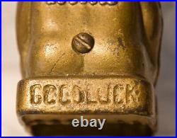 Vintage Money Good Luck Billiken Cast Iron Metal Coin Bank