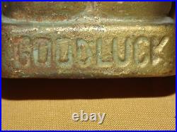 Vintage Money Good Luck Billiken Cast Iron Metal Coin Bank