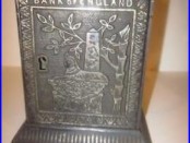 Vintage Nickel Plated Bank Of England Safe Bank Rare $1200 Kyser Rex Isb#296