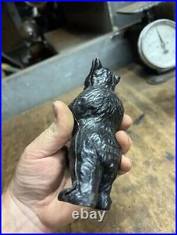 Vintage Old Rare PAT APD FOR Cast Iron Black Bear Coin Savings Bank Figure USA