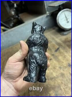 Vintage Old Rare PAT APD FOR Cast Iron Black Bear Coin Savings Bank Figure USA
