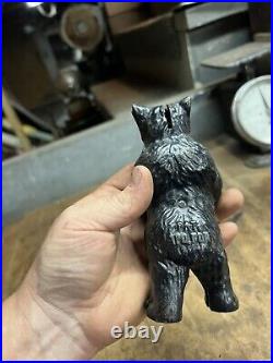 Vintage Old Rare PAT APD FOR Cast Iron Black Bear Coin Savings Bank Figure USA