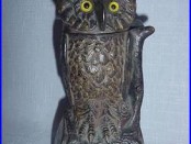 Vintage Owl Cast Iron Mechanical BankPat. D Sept. 2, 28Head Turns