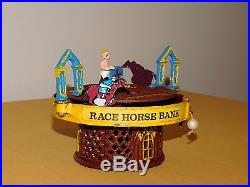 Vintage Patented 1871 Race Horse Mechanical Cast Iron Metal Coin Bank