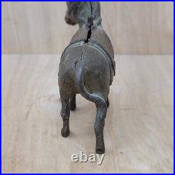 Vintage Penny Bank Cast Iron Donkey Burro Mule Still