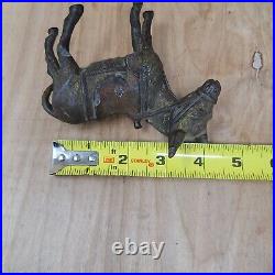 Vintage Penny Bank Cast Iron Donkey Burro Mule Still