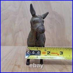 Vintage Penny Bank Cast Iron Donkey Burro Mule Still