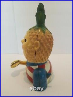Vintage Penny Pineapple 1960 Hawaii 50th State Cast Iron Mechanical Bank Works