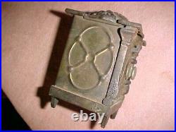 Vintage RARE Miniature KLOTZ MFG Co. Cast Iron Still Bank Door Safe 4 1/2 H