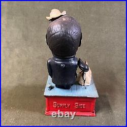 Vintage Ronald Reagan Cast Iron Mechanical Bank Reaganomics