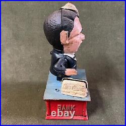 Vintage Ronald Reagan Cast Iron Mechanical Bank Reaganomics
