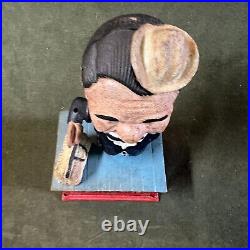 Vintage Ronald Reagan Cast Iron Mechanical Bank Reaganomics