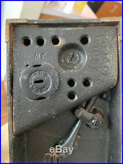 Vintage Shepard Hardware Co. Mason Bank Cast Iron Circa 1887 Design Mechanical