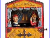 Vintage Shepard Hardware Co. Punch And Judy Cast Iron Mechanical Bank
