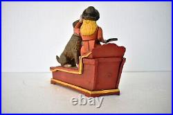 Vintage Speaking Dog Mechanical Bank Cast Iron Coin Box Saving Collectibles Rare