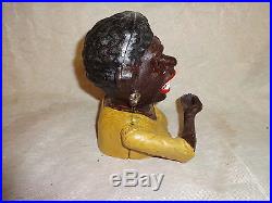 Vintage Style Antique Reproduction Cast Iron Toy Mechanical Coin Bank of Dynah