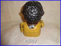 Vintage Style Antique Reproduction Cast Iron Toy Mechanical Coin Bank of Dynah