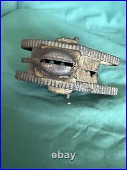 Vintage Tank Bank USA 1918 Cast Iron WW1 Tank