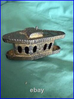 Vintage Tank Bank USA 1918 Cast Iron WW1 Tank
