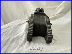 Vintage Tank Bank USA 1918 Cast Iron WW1 Tank Large