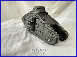 Vintage Tank Bank USA 1918 Cast Iron WW1 Tank Large