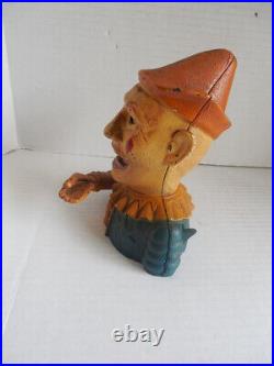 Vintage The Book Of Knowledge Humpty Dumpty Clown Cast Iron Bank