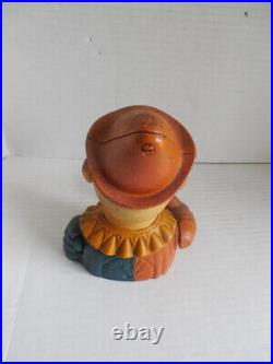 Vintage The Book Of Knowledge Humpty Dumpty Clown Cast Iron Bank