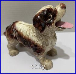 Vintage Toscano Cavalier King Charles Spaniel Dog Bank Cast Iron Mechanical USA Vintage Toscano Cavalier King Charles Spaniel Dog Bank Cast Iron Mechanical USA