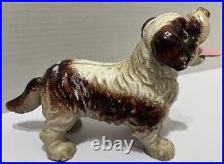 Vintage Toscano Cavalier King Charles Spaniel Dog Bank Cast Iron Mechanical USA Vintage Toscano Cavalier King Charles Spaniel Dog Bank Cast Iron Mechanical USA