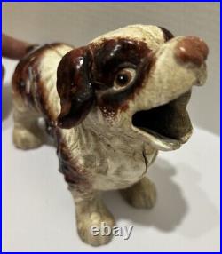 Vintage Toscano Cavalier King Charles Spaniel Dog Bank Cast Iron Mechanical USA Vintage Toscano Cavalier King Charles Spaniel Dog Bank Cast Iron Mechanical USA