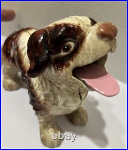 Vintage Toscano Cavalier King Charles Spaniel Dog Bank Cast Iron Mechanical USA Vintage Toscano Cavalier King Charles Spaniel Dog Bank Cast Iron Mechanical USA