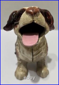 Vintage Toscano Cavalier King Charles Spaniel Dog Bank Cast Iron Mechanical USA Vintage Toscano Cavalier King Charles Spaniel Dog Bank Cast Iron Mechanical USA