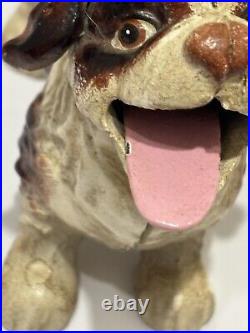 Vintage Toscano Cavalier King Charles Spaniel Dog Bank Cast Iron Mechanical USA Vintage Toscano Cavalier King Charles Spaniel Dog Bank Cast Iron Mechanical USA