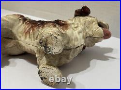 Vintage Toscano Cavalier King Charles Spaniel Dog Bank Cast Iron Mechanical USA Vintage Toscano Cavalier King Charles Spaniel Dog Bank Cast Iron Mechanical USA