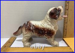 Vintage Toscano Cavalier King Charles Spaniel Dog Bank Cast Iron Mechanical USA Vintage Toscano Cavalier King Charles Spaniel Dog Bank Cast Iron Mechanical USA