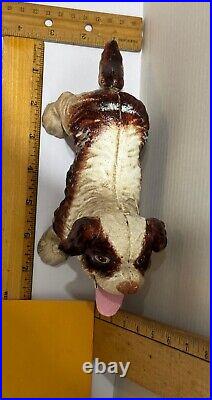 Vintage Toscano Cavalier King Charles Spaniel Dog Bank Cast Iron Mechanical USA Vintage Toscano Cavalier King Charles Spaniel Dog Bank Cast Iron Mechanical USA