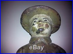 Vintage WWI-era Dough Boy Cast Iron Bank Gray Iron Casting Co. Hubley