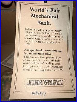 Vintage World's Fair Reproduction Cast Iron Mechanical Bank -Book Of Knowledge