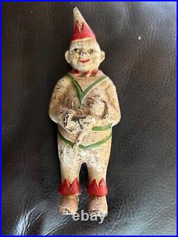 Vintage antique cast iron still bank 6 clown A. C Williams