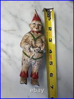 Vintage antique cast iron still bank 6 clown A. C Williams