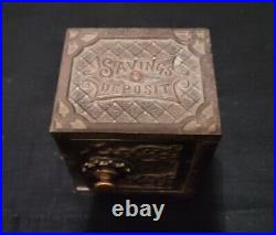 Vintage cast iron coin bank