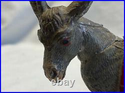 Vtg German Lead Donkey Hinged Saddle Still Bank Gettysburg, PA