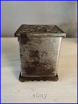 WONDERFUL ANTIQUE U. S. CAST IRON UNION SAFE STILL BANK, c. 1900